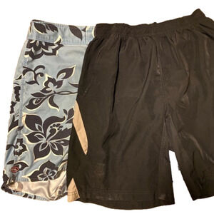 2 pair Men’s swim trunks, large